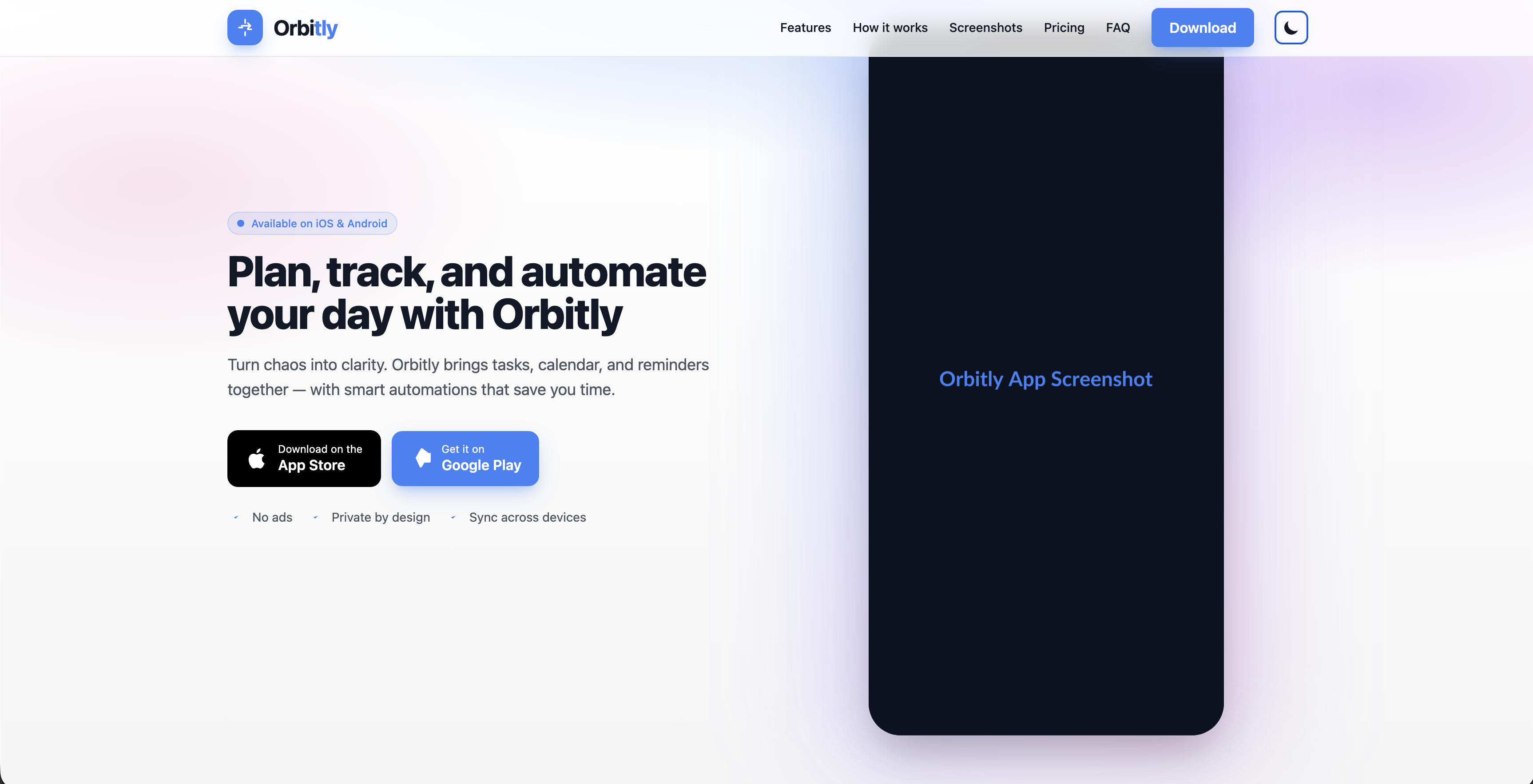 Orbitly Template Screenshot 2